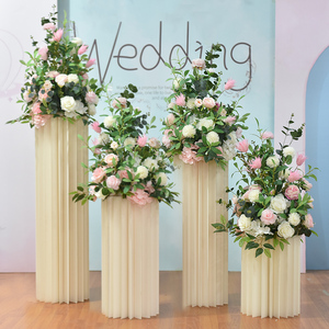 婚庆婚礼折纸路引花柱器花球迎宾区店铺橱窗舞台甜品装饰仿真花艺