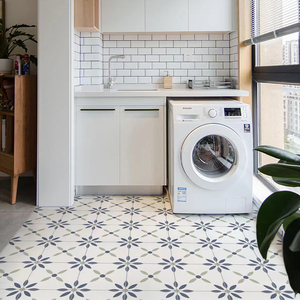 阳台瓷砖地砖仿古砖卫生间墙砖背景墙法式复古厨房小花砖300x300