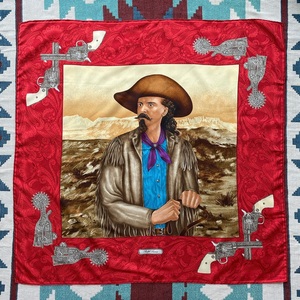 ralph lauren rrl前身 vintage 西部牛仔大号方巾 丝巾 87cm