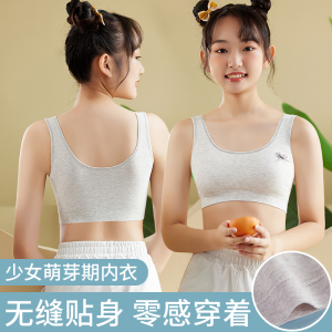 少女内衣学生发育期儿童小背心初中生大童文胸小学12岁女孩抹胸13