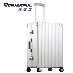 万得福AC-2628F铝镁合金旅行箱行李箱拉杆箱登机箱万向轮箱包26寸