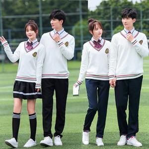 校服套装学院风韩国校园风情侣装秋季高初中班服套装韩版学生宽松