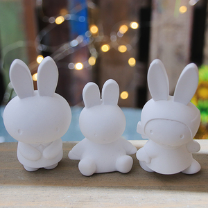 韩国INS可爱米菲兔造型香薰石膏矽胶模具DIY烘焙用具慕斯蛋糕模具