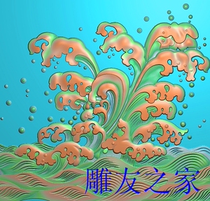 雕友之家精雕浮雕71503水浪波浪波纹水花浪花衣柜木门电视柜门板