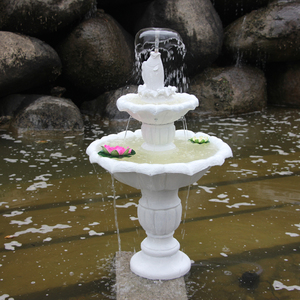 大型欧式流水喷泉户外太阳能假山鱼池花园婚庆装饰落地热卖摆件