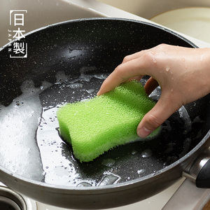 日本进口洗碗海绵擦厨房刷碗洗锅神器免洗剂双面百洁布清洁魔力擦