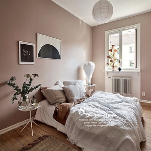 脏粉色墙纸 北欧卧室客厅暖色系灰粉色纯色素色 无纺布背景墙壁纸
