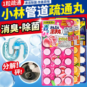 日本小林制药下水道除臭去异味神器马桶厕所清洁管道洗净丸泡腾片