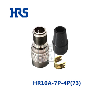 广濑HRS圆形连接器 HR10A-7P-4P(73) 航空插头4pin  触头镀银