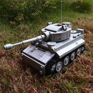 乐高德国二战虎式坦克积木装甲车电动遥控高难度拼装模型男生玩具