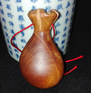 麻梨疙瘩钱袋子 老料小叶鼠李木 手把件手工木挂件手工艺品