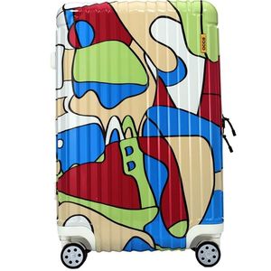 occa个性涂鸦拉杆箱时尚潮人纯pc旅行箱万向轮 行李箱设计师款