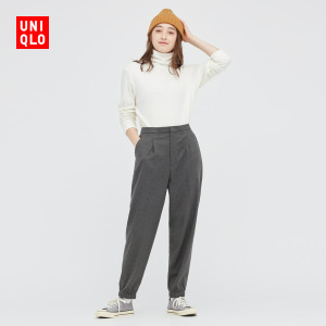 优衣库 女装 法兰绒束脚裤 446882 uniqlo