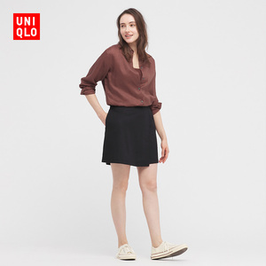 优衣库 女装 麻混纺裙裤 (裤裙 迷你短裙 休闲短裤) 448840