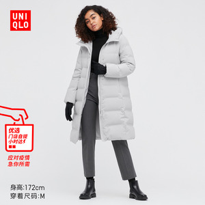优衣库 女装 无缝羽绒长大衣(外套 加厚款) 439720 uniqlo