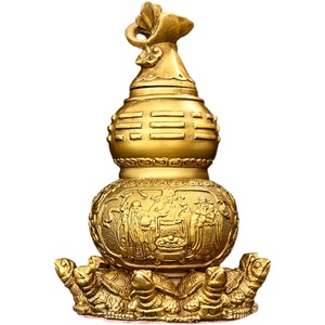 纯铜天医葫芦化二黑星居家风水摆件客厅卧室九宫八卦方位摆放