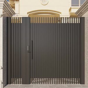 新中式入户别墅庭院大门双开门单对开栅栏门现代花园院子门可定制