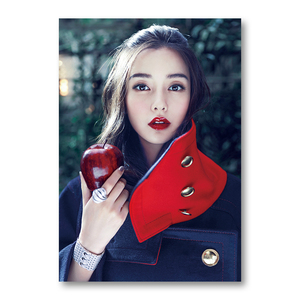 杨颖02 女明星白色海报复古电影酒吧咖啡厅装饰海报纸墙贴画