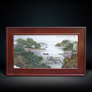 景德镇陶瓷器中国工艺美术大师张松茂作品家居装饰瓷板画艺术收藏