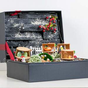 树屋叠叠乐盲生物生物房间公仔场景角落盒模型树桩墙角摆件度假