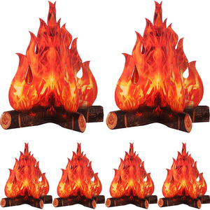 3D火焰装饰纸板万圣节火焰跨境火焰春节火焰摆饰复活节圣诞节火堆