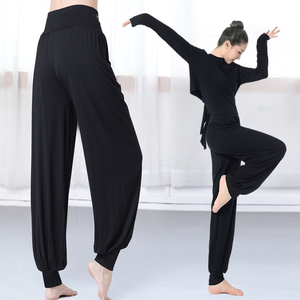舞蹈裤练功服装女套装拉丁舞中国古典现代舞形体服上衣萝卜灯笼裤