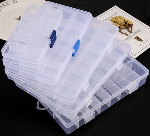 透明塑料电子元件收纳盒贴片配件元件盒子零件盒10格15格18格