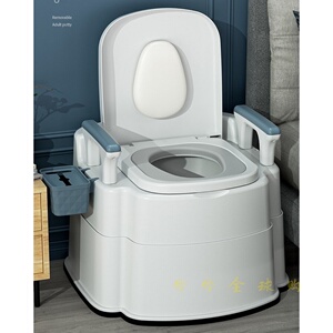 日本可移动老人坐便器家用老年防臭室内便携式马桶孕妇成人坐便椅