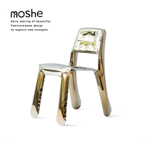 MOSHE沫舍北欧后设计师不锈钢靠背椅网红ins陈列摆设道具气球椅