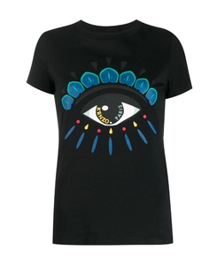 kenzo/高田贤三 carryover 黑色眼睛图案印花t恤 女士