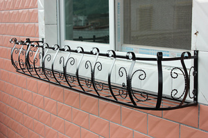 铁艺窗台花架阳台栏杆护栏悬挂室外户外窗户壁挂花盆架花篮置物架