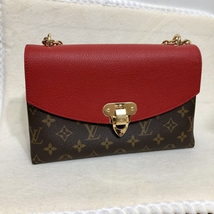 lv路易威登saint placide老花拼色红色小方包链条包单肩斜挎女包