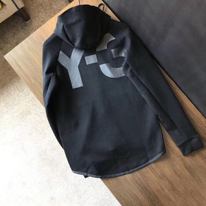 潮牌y3外套男秋冬季新款潮流韩版百搭休闲运动连帽太空棉拉链卫衣