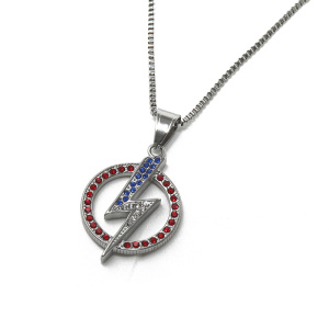 othebest 潮牌时尚新款多色闪电项链情侣日常休闲搭配吊坠 男女款