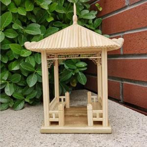 手工凉亭成品一次性筷子手工制作四角凉亭模型diy竹签工艺品学生