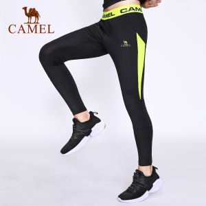 camel骆驼运动裤男 紧身裤春夏塑身透气弹力运动健身长裤九分裤