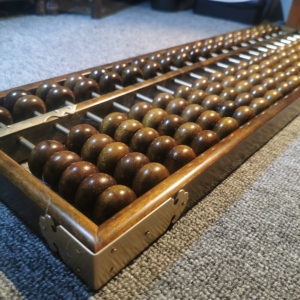 金丝楠木算盘摆件教具实木手工艺品老式文玩装饰家居摆设收藏送礼