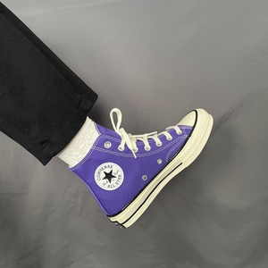 converse匡威1970s帝王紫 糖果紫色男女情侣高帮帆布鞋170550c