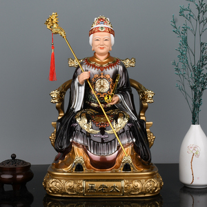 黑老太太像黑妈妈佛像黑奶奶树脂居家客厅桌面客厅工艺品中式摆件