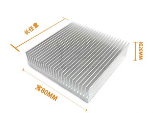 铝型材散热片80*80*20mm CPU功放电源显存带导热贴铝块铝板可定制