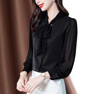 真丝衬衣高端气质大码唯品会品牌女装专柜正品上衣2022年新款衬衫