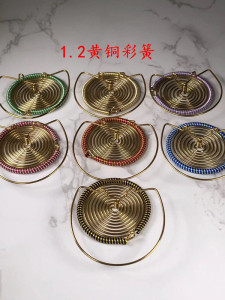 2黄铜彩圈等间距蝈蝈胆簧蝈蝈罐簧手工簧