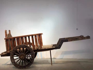 古代镖局运输车怀旧复古老物件铆钉老镖车影视道具四轮马车收藏品