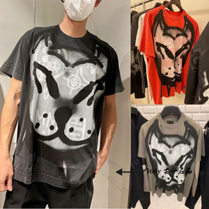 givenchy/纪梵希x chito 22ss 涂鸦狗头印花休闲圆领短袖t恤上衣