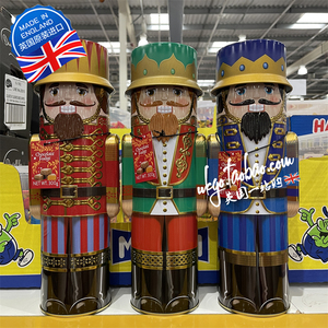 在途中 英国胡桃夹子铁盒巧克力软糖圣诞礼物礼盒装糖果300g