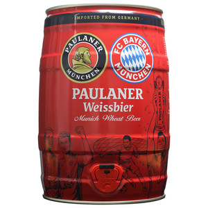 德国原装进口保拉纳柏龙啤酒桶装5l拜仁慕尼黑限量版小麦白啤酒