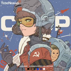 cccp苏联苏维埃航空航天宇航员周边潮牌联名宽松夏季短袖t恤男女