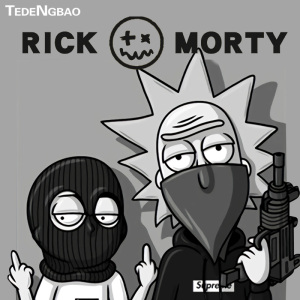 瑞克和与莫蒂竖中指恶搞上衣周边男潮ins潮牌情侣休闲宽松卫衣