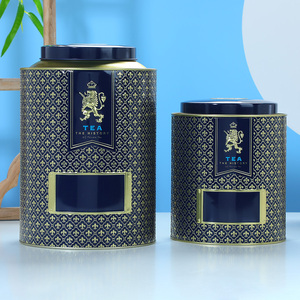 500克茶叶罐批发圆罐高档铁罐茶叶包装罐通用礼盒新年礼品包装罐