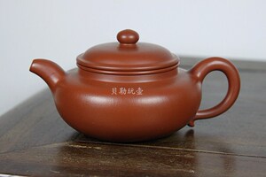 夏青紫砂壶 仿古 全手工 朱泥 230cc